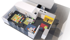 Simulated 'Learning Spaces' classroom